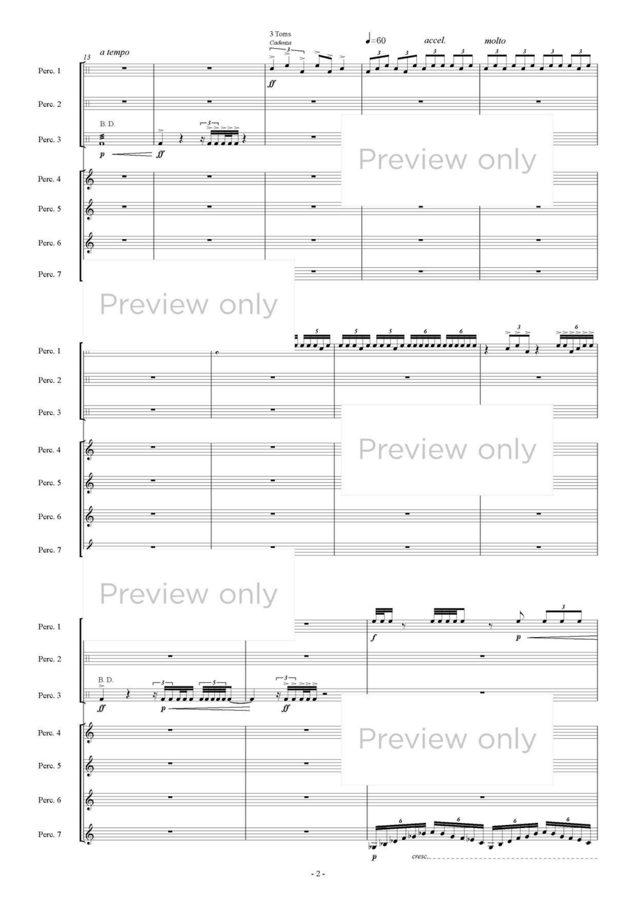 Four Images - Percussion Septet Chamber Music scores gallery preview page 3