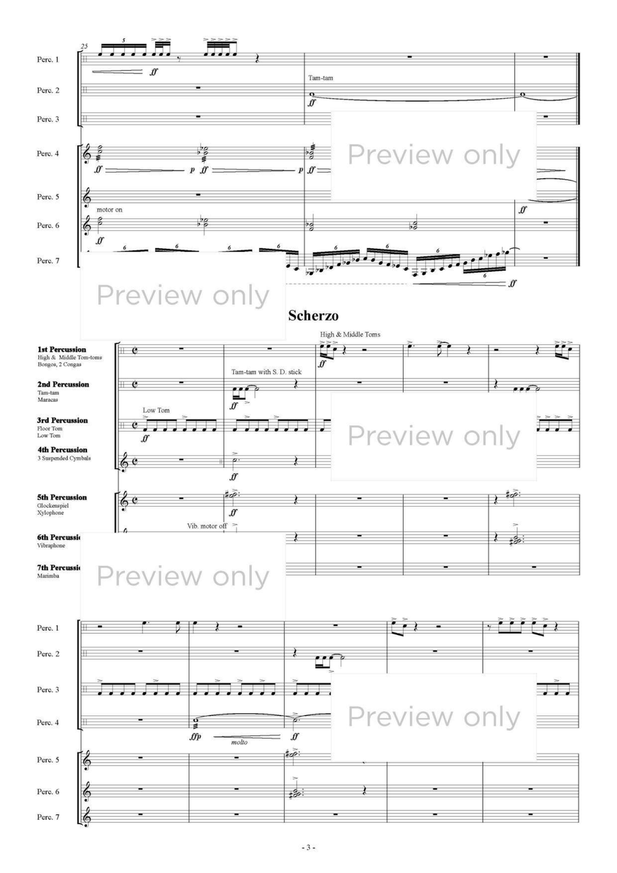Four Images - Percussion Septet Chamber Music scores gallery preview page 4