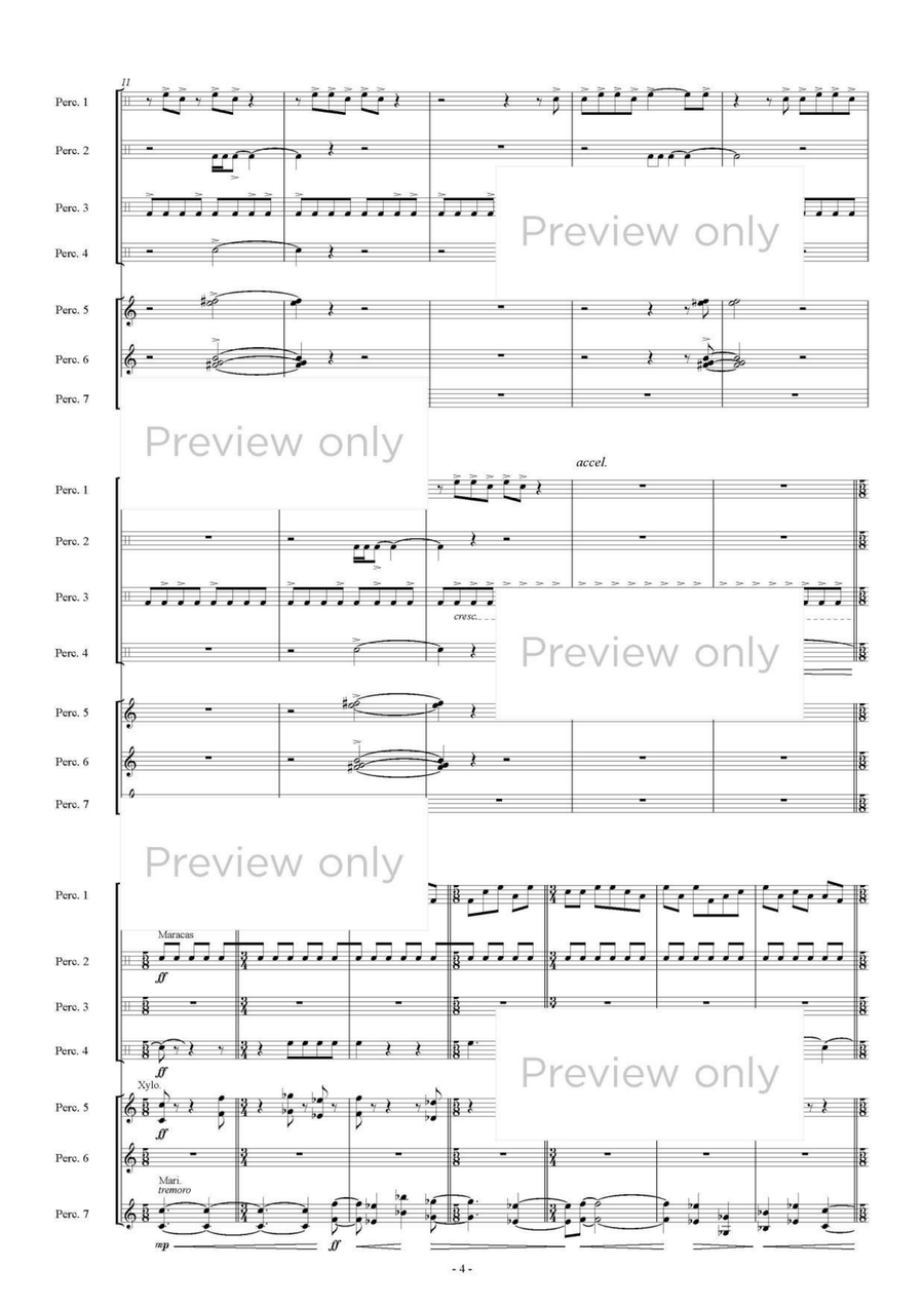 Four Images - Percussion Septet Chamber Music scores gallery preview page 5