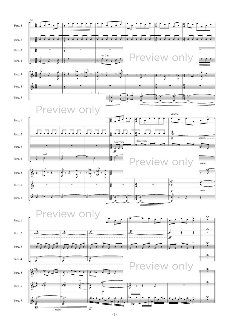 Four Images - Percussion Septet Chamber Music scores gallery preview page 6