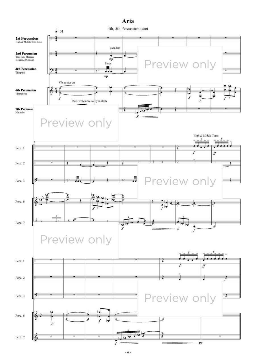 Four Images - Percussion Septet Chamber Music scores gallery preview page 7