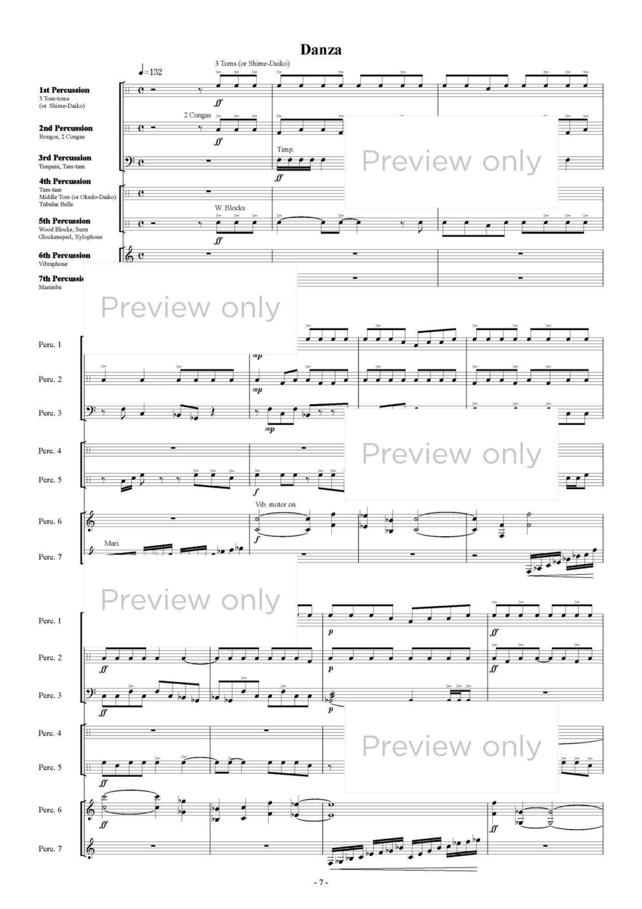 Four Images - Percussion Septet Chamber Music scores gallery preview page 8