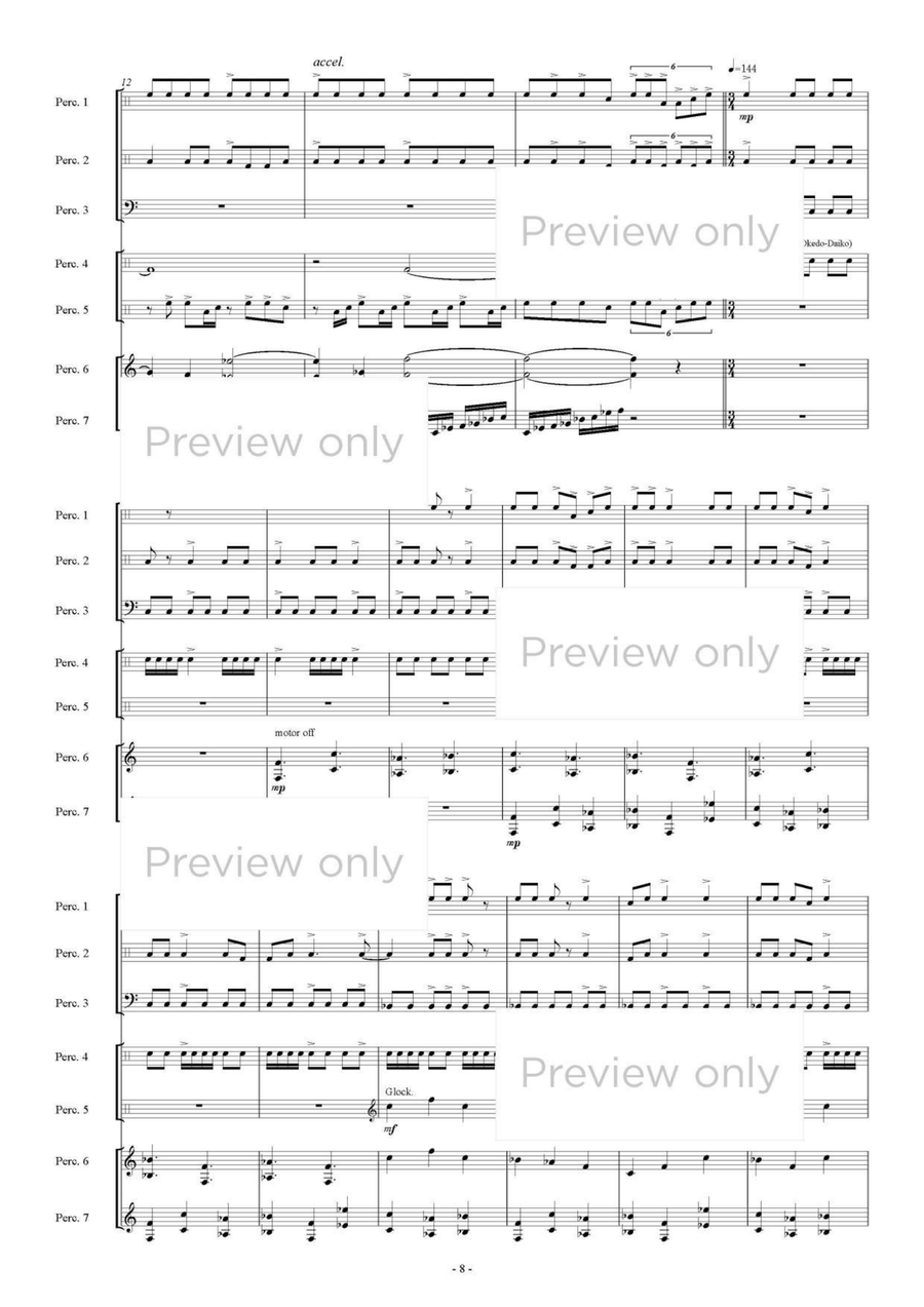 Four Images - Percussion Septet Chamber Music scores gallery preview page 9