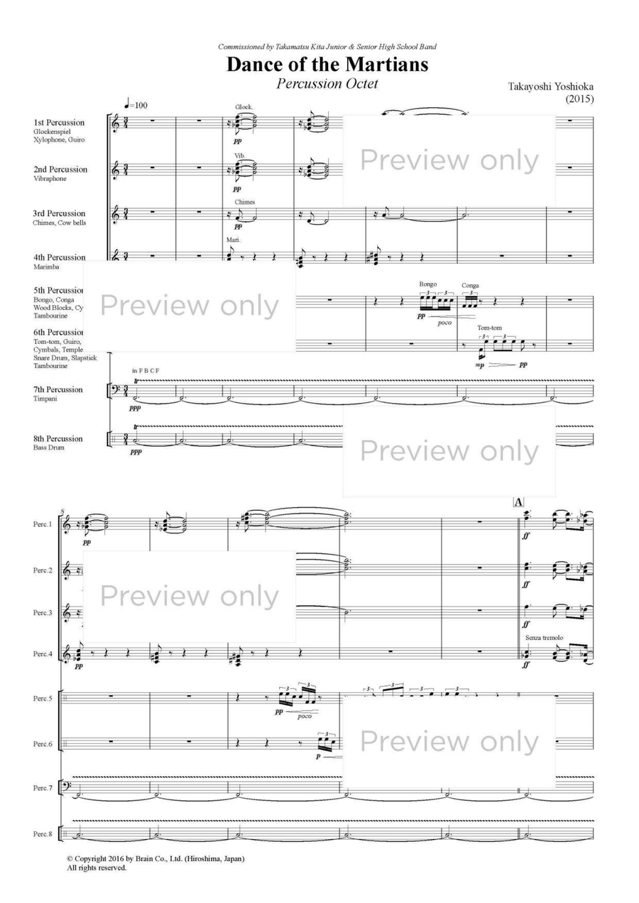 Dance of the Martians - Percussion Octet Chamber Music scores gallery preview page 2
