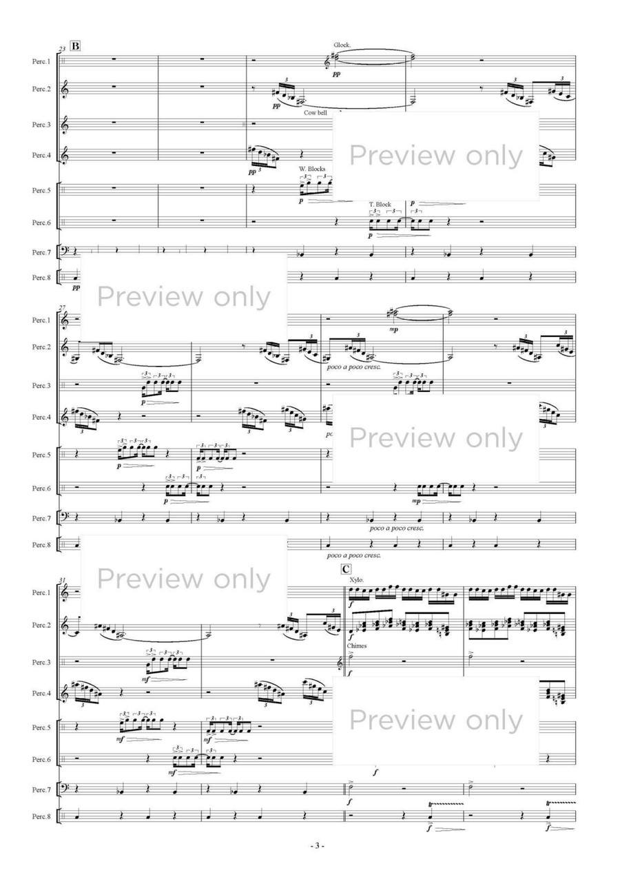 Dance of the Martians - Percussion Octet Chamber Music scores gallery preview page 4