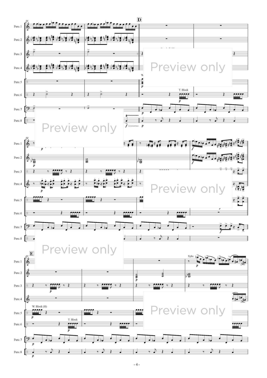 Dance of the Martians - Percussion Octet Chamber Music scores gallery preview page 5