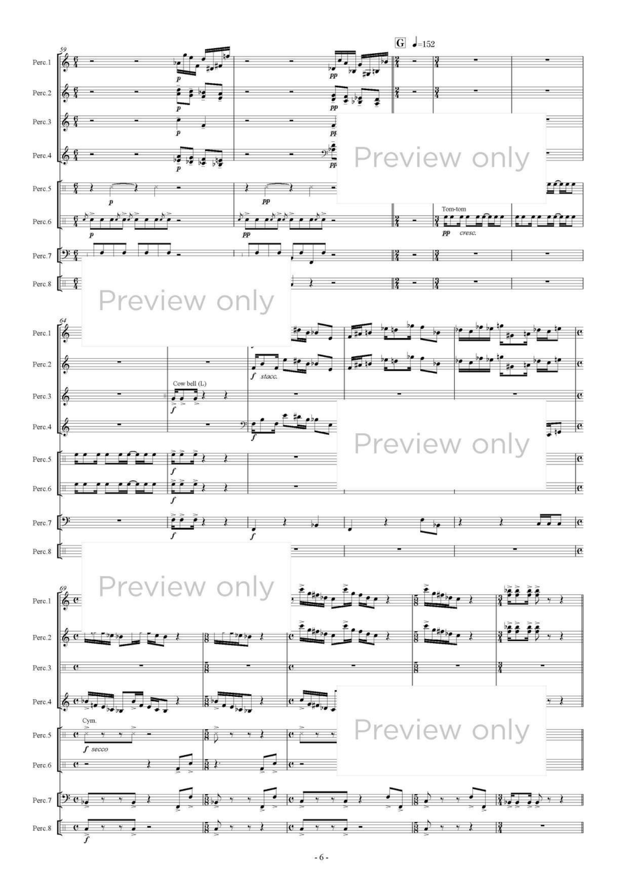 Dance of the Martians - Percussion Octet Chamber Music scores gallery preview page 7