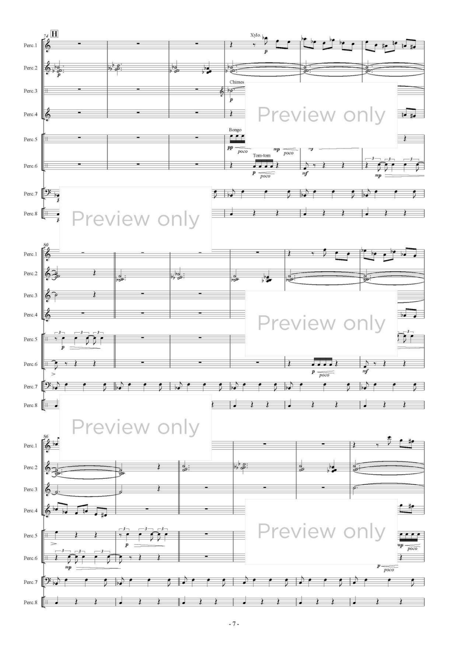 Dance of the Martians - Percussion Octet Chamber Music scores gallery preview page 8