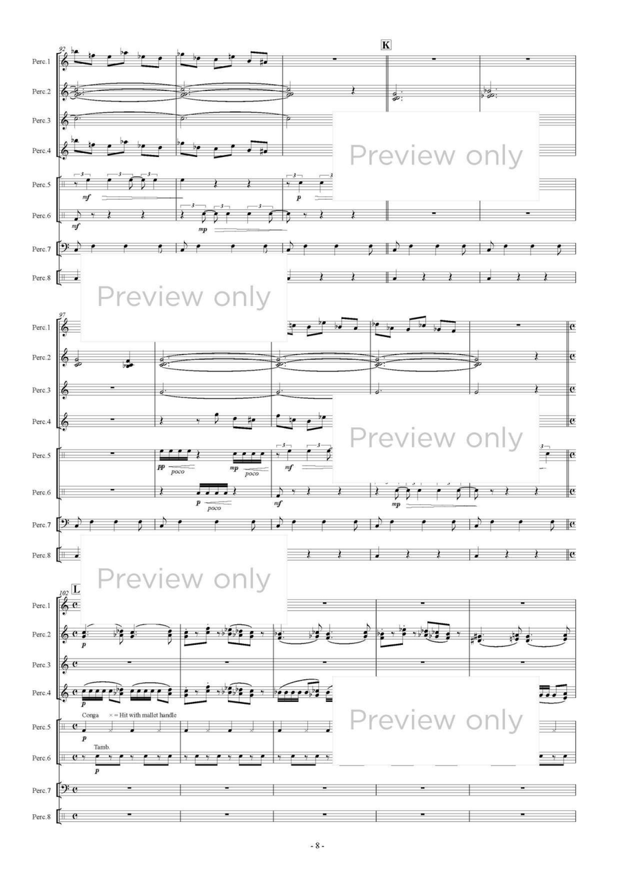 Dance of the Martians - Percussion Octet Chamber Music scores gallery preview page 9