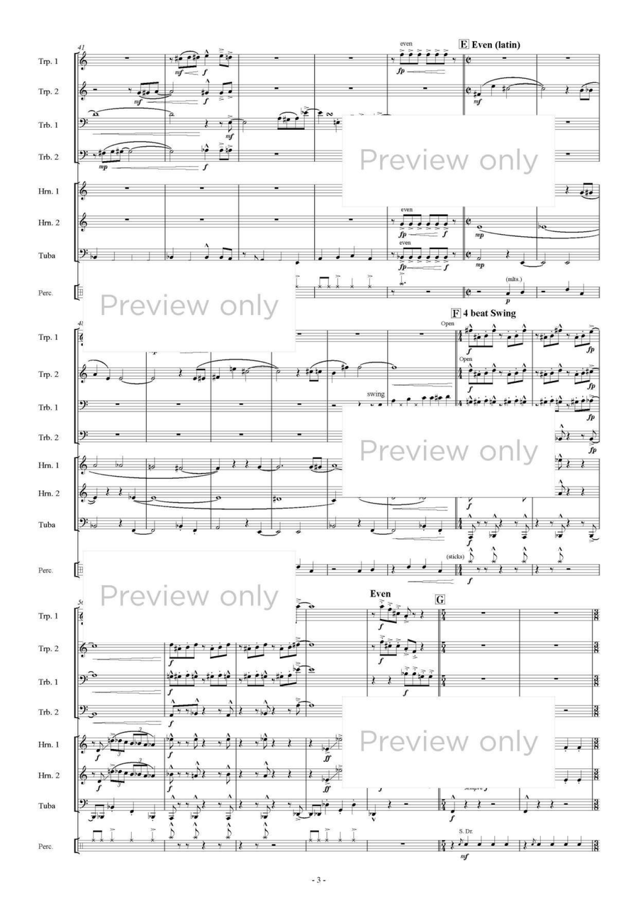 Cross-Section View in Rhythm - Brass & Percussion Octet Chamber Music scores gallery preview page 4