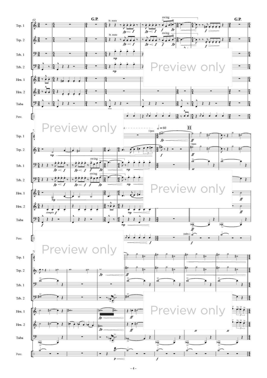 Cross-Section View in Rhythm - Brass & Percussion Octet Chamber Music scores gallery preview page 5