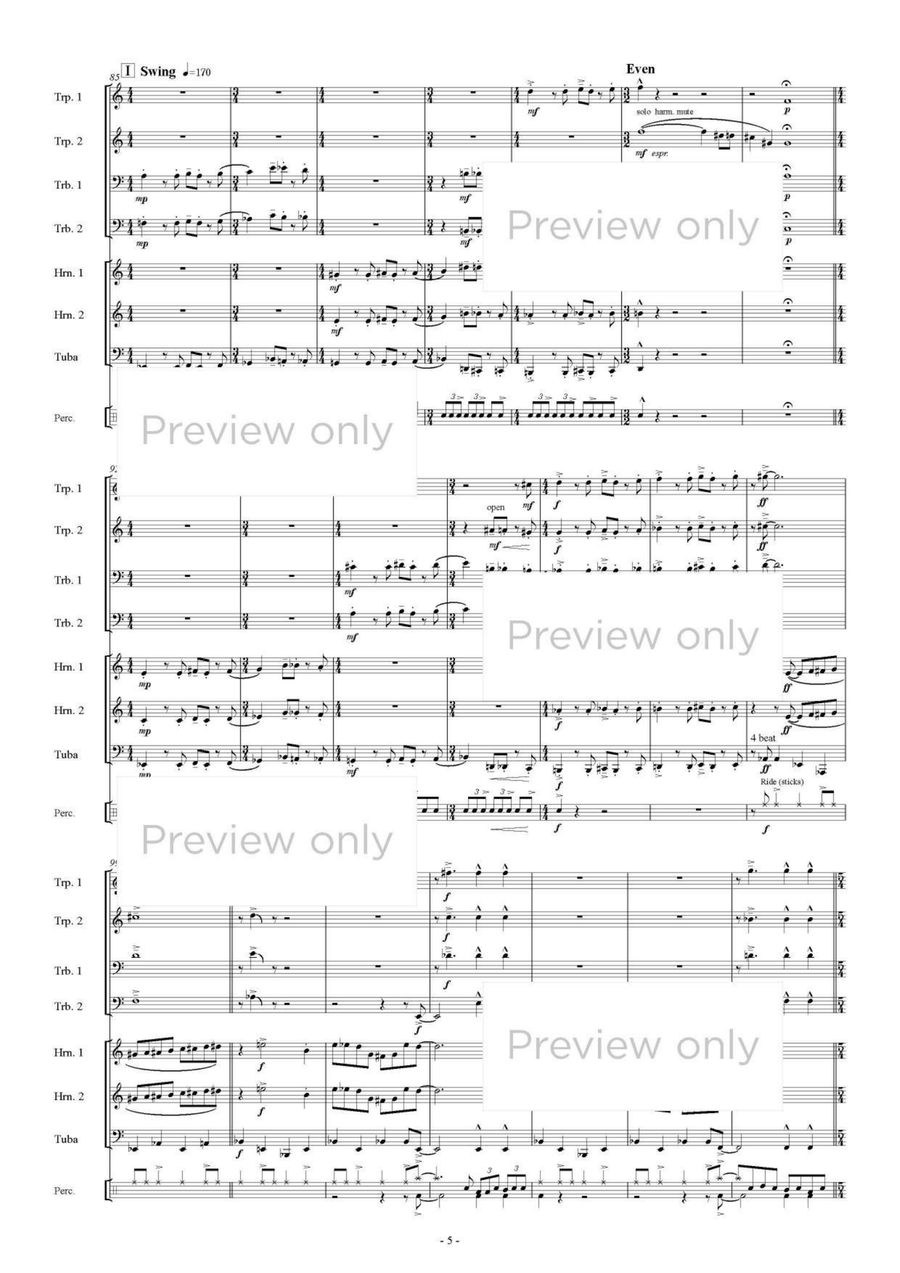Cross-Section View in Rhythm - Brass & Percussion Octet Chamber Music scores gallery preview page 6