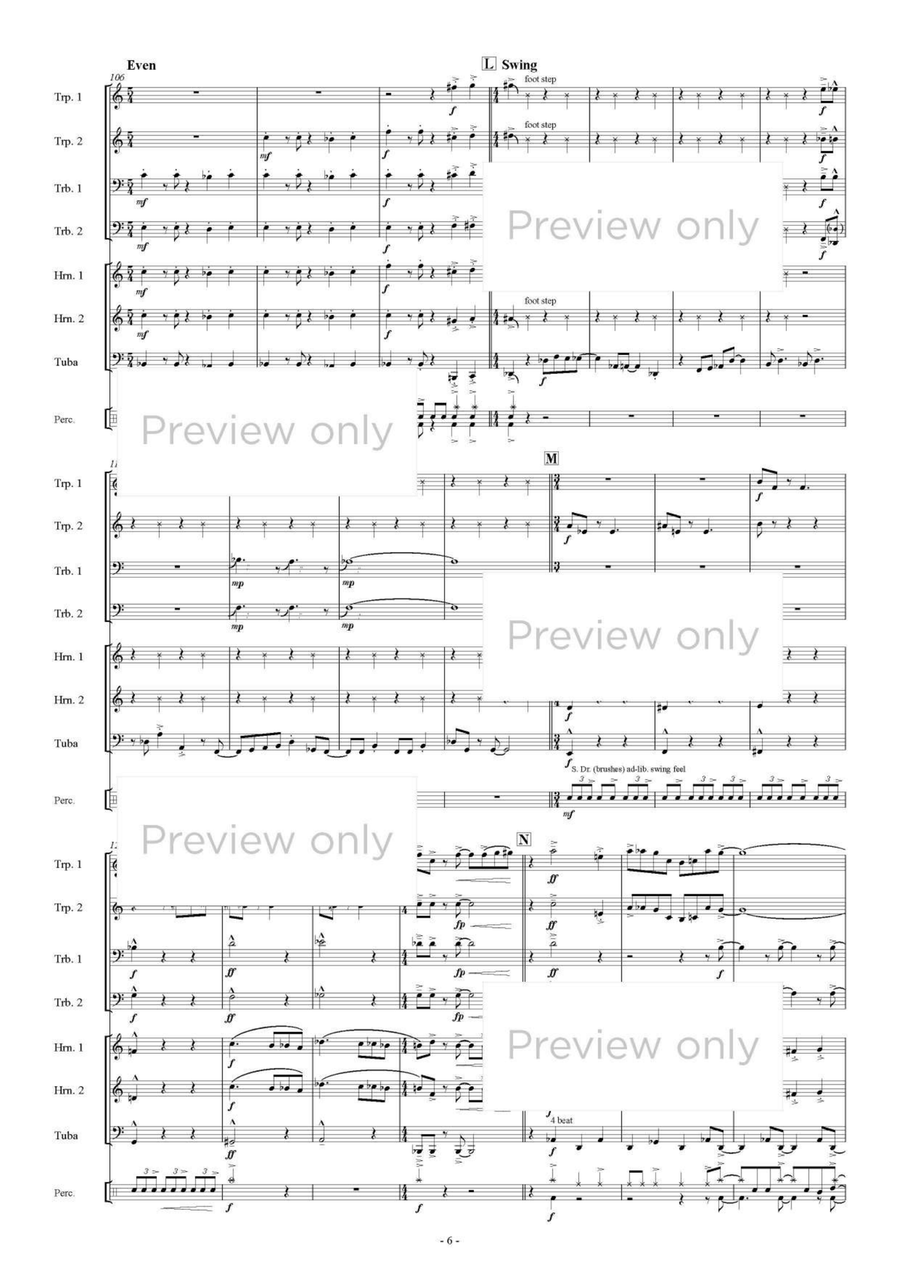 Cross-Section View in Rhythm - Brass & Percussion Octet Chamber Music scores gallery preview page 7
