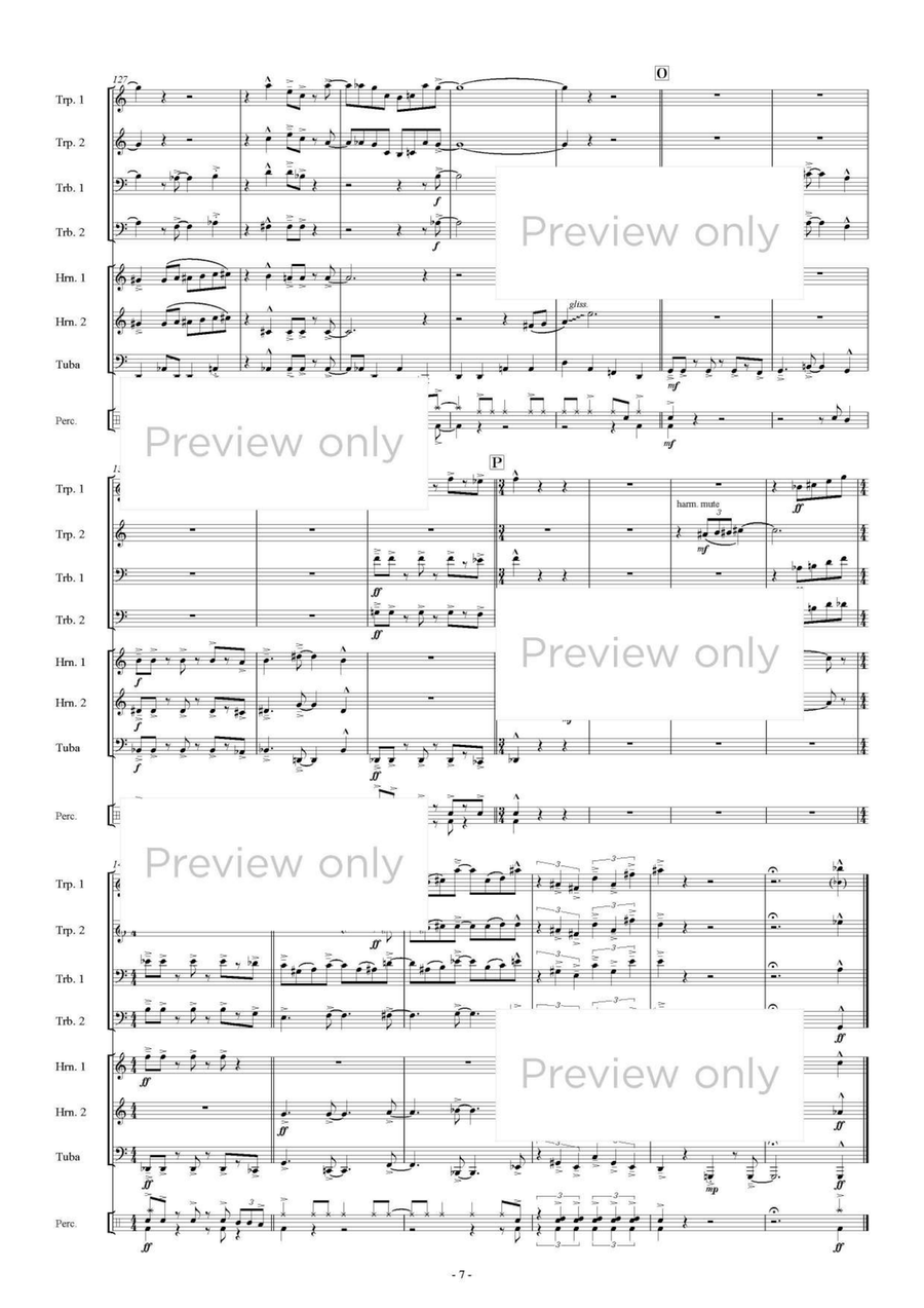 Cross-Section View in Rhythm - Brass & Percussion Octet Chamber Music scores gallery preview page 8