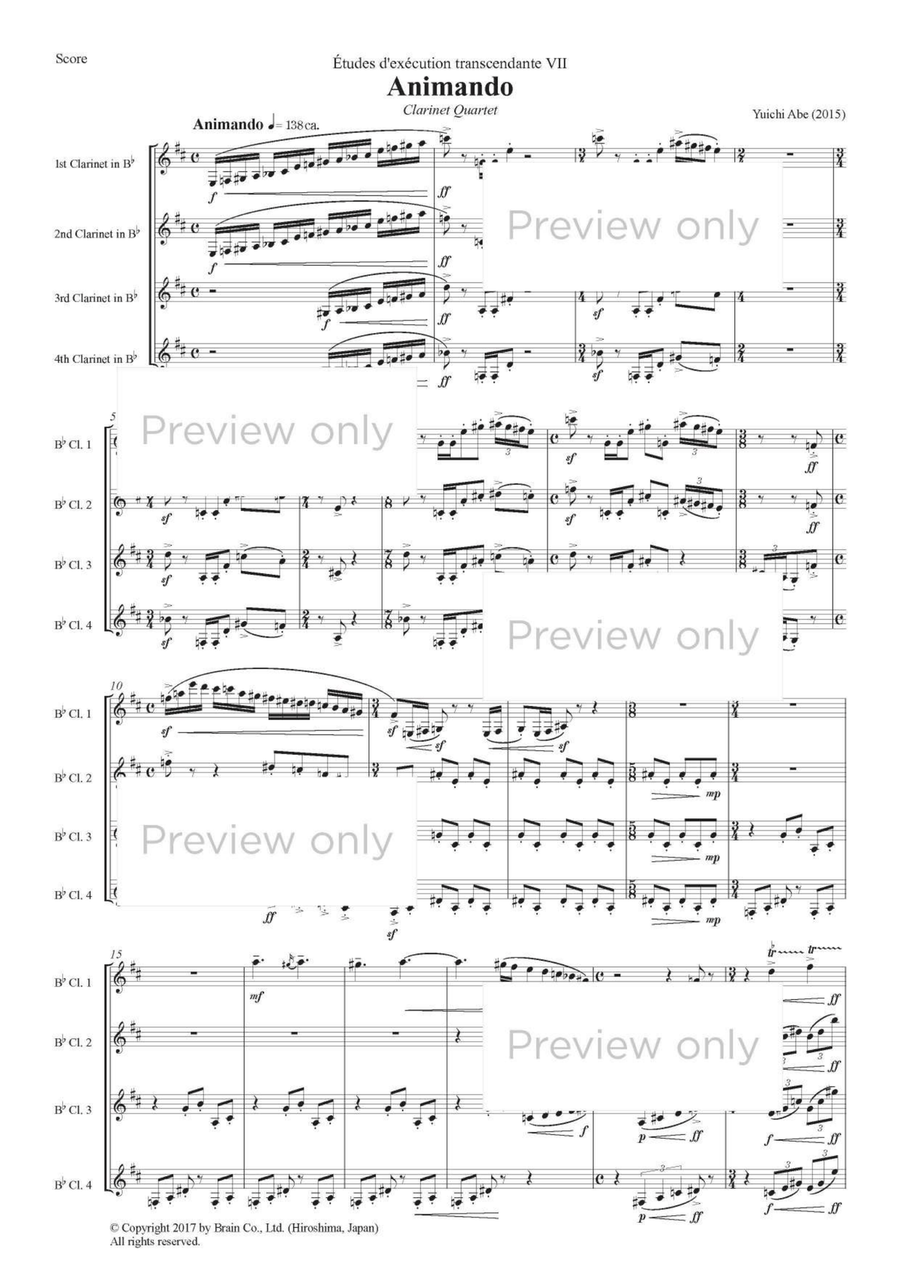 Animando - Clarinet Quartet Clarinet Quartet scores gallery preview page 2