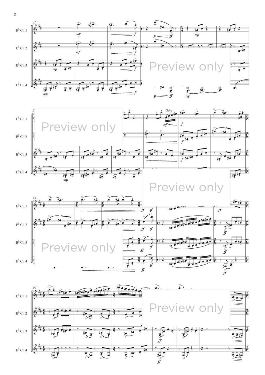 Animando - Clarinet Quartet Clarinet Quartet scores gallery preview page 3