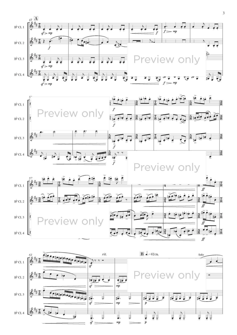 Animando - Clarinet Quartet Clarinet Quartet scores gallery preview page 4