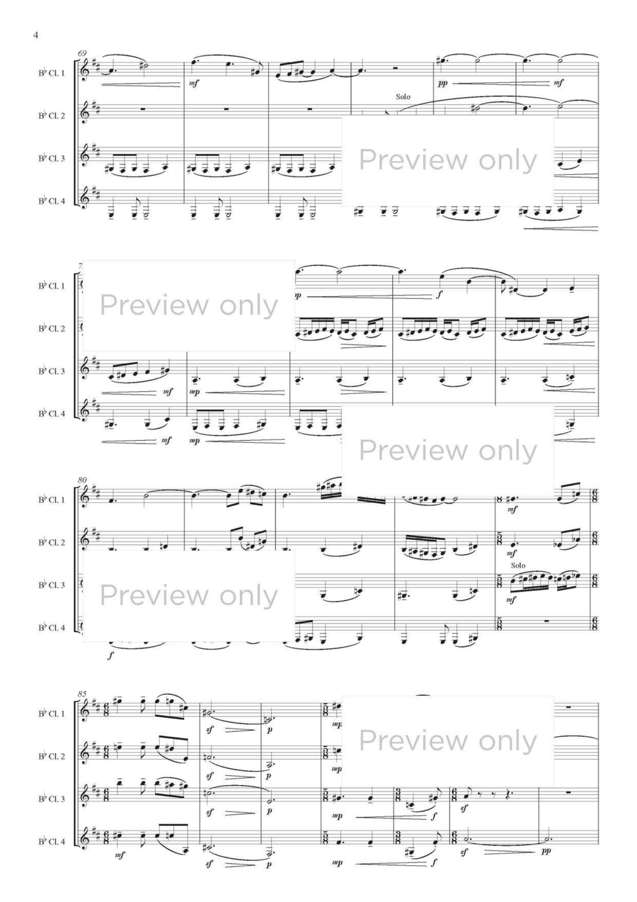 Animando - Clarinet Quartet Clarinet Quartet scores gallery preview page 5