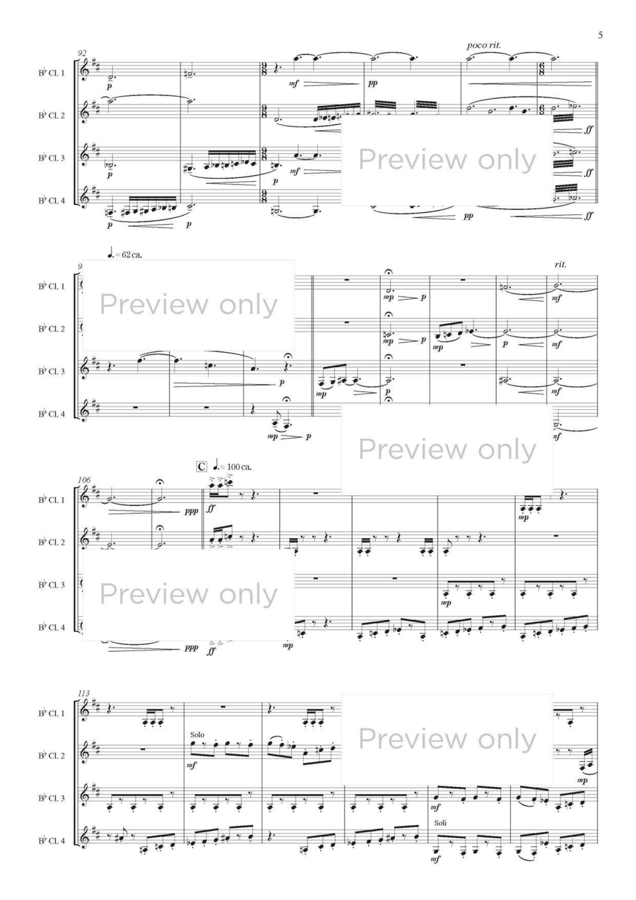 Animando - Clarinet Quartet Clarinet Quartet scores gallery preview page 6