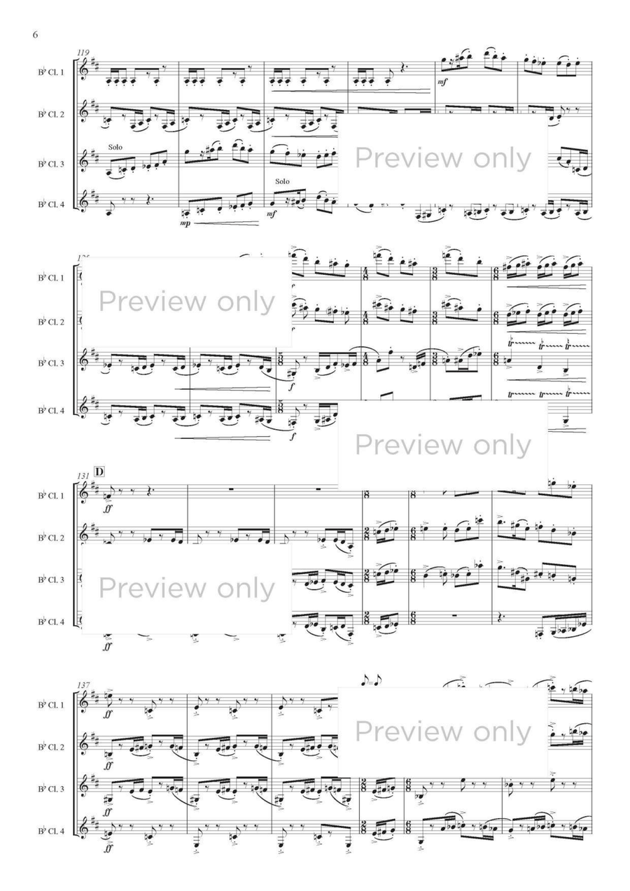 Animando - Clarinet Quartet Clarinet Quartet scores gallery preview page 7