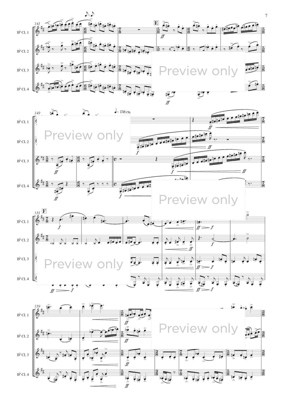 Animando - Clarinet Quartet Clarinet Quartet scores gallery preview page 8