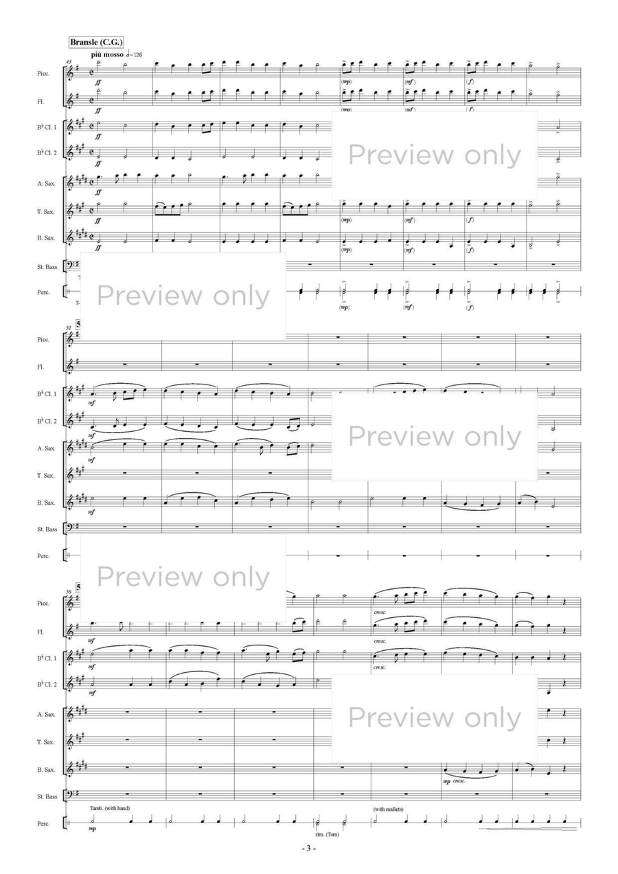 Dances - Woodwind & String Bass Octet Chamber Music scores gallery preview page 4