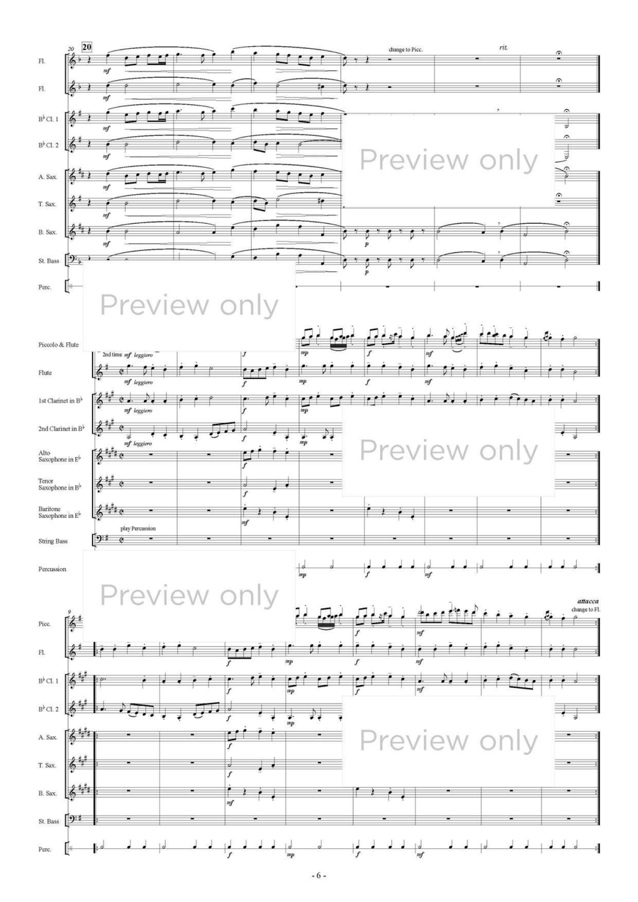 Dances - Woodwind & String Bass Octet Chamber Music scores gallery preview page 7