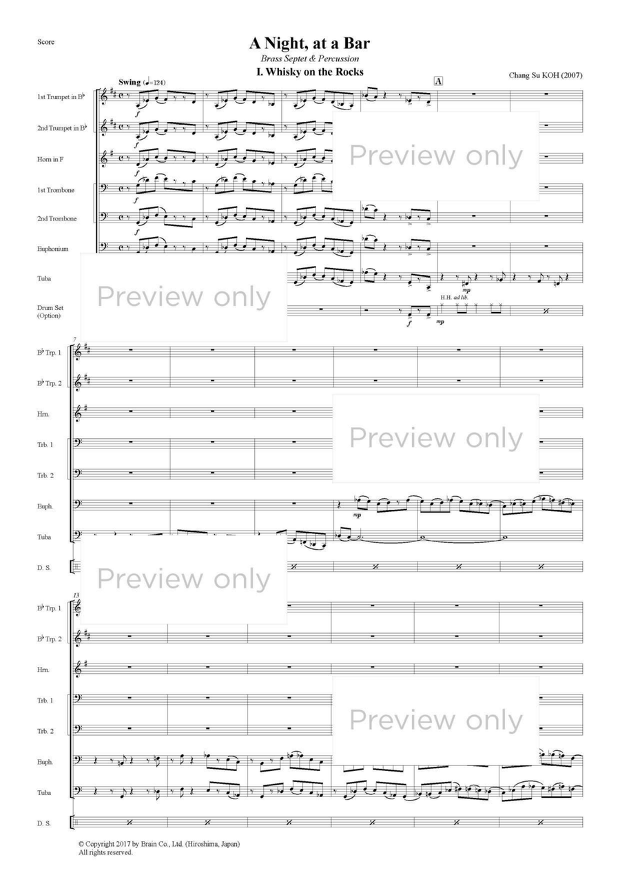 A Night, at a Bar - Brass Septet Chamber Music scores gallery preview page 2