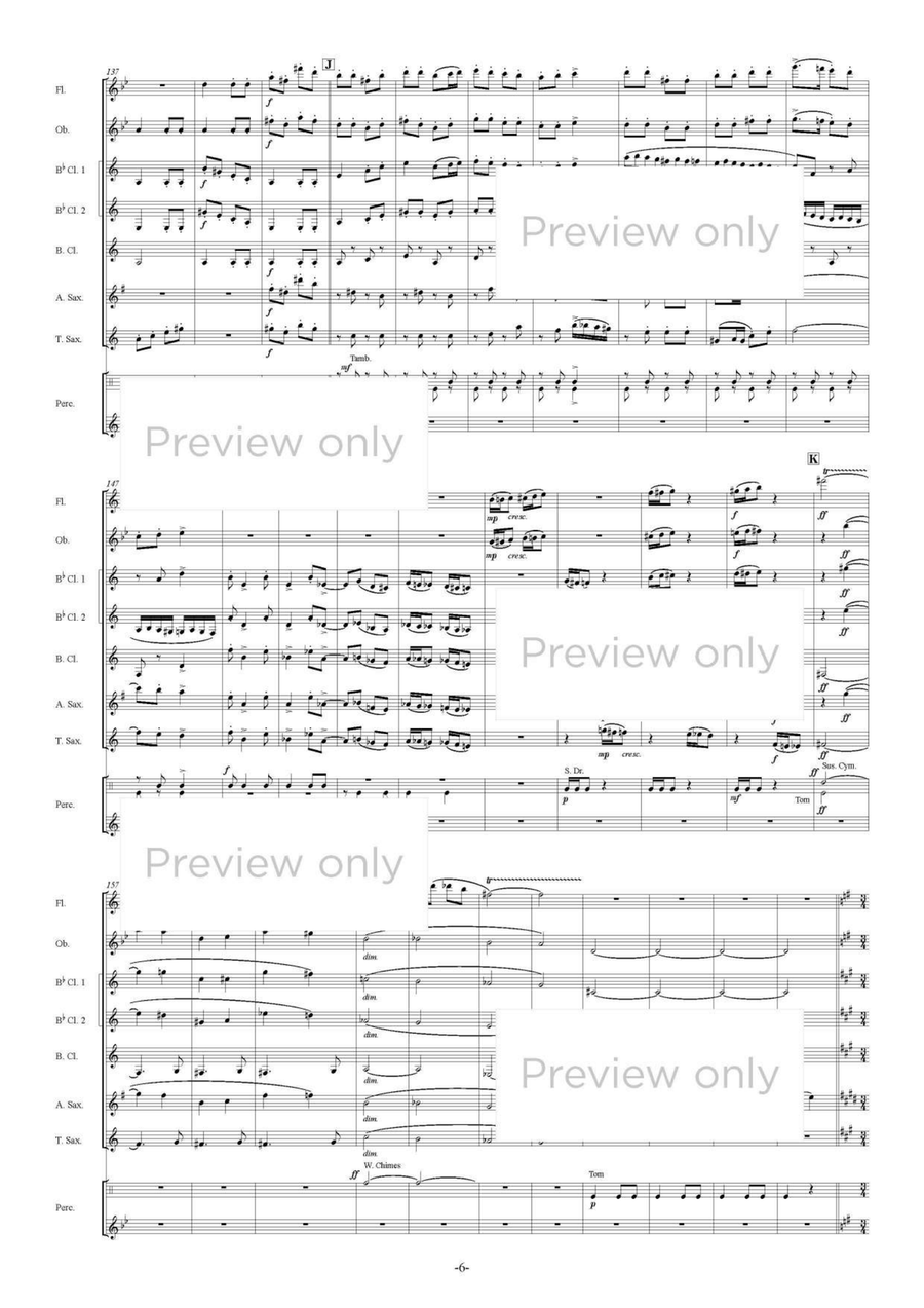 Dream Forest - Woodwind & Percussion Octet Chamber Music scores gallery preview page 7