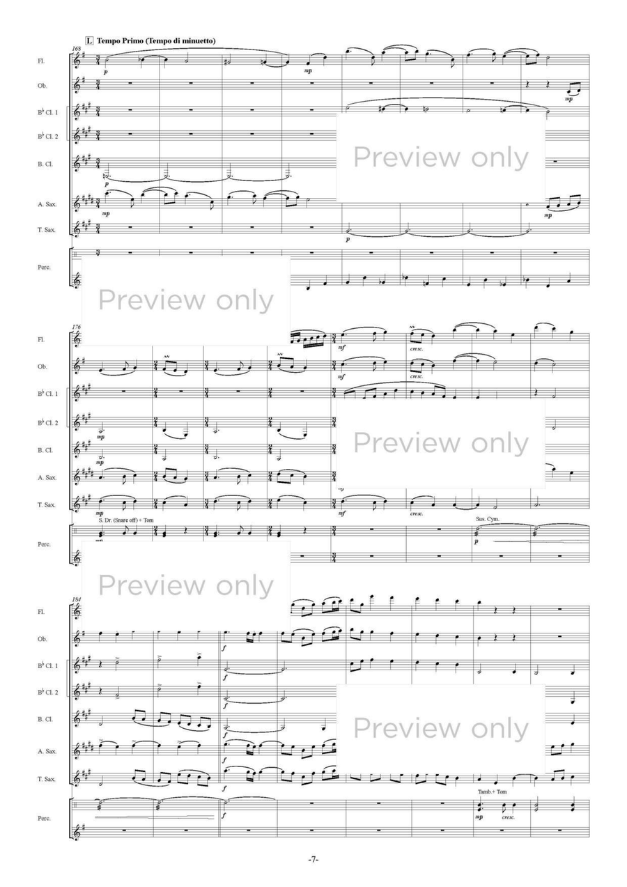 Dream Forest - Woodwind & Percussion Octet Chamber Music scores gallery preview page 8