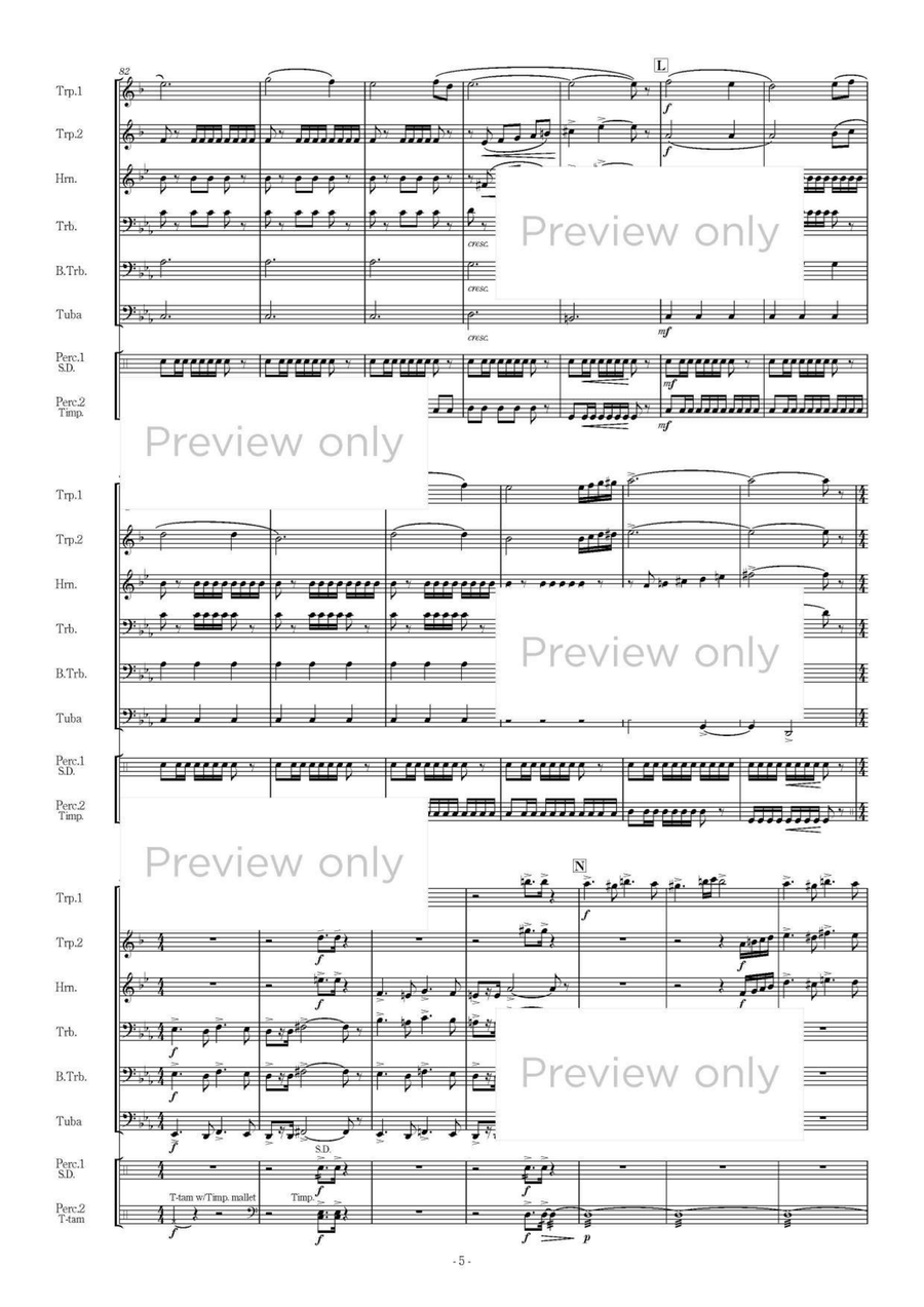 Alba Partita - Brass & Percussion Octet Chamber Music scores gallery preview page 6