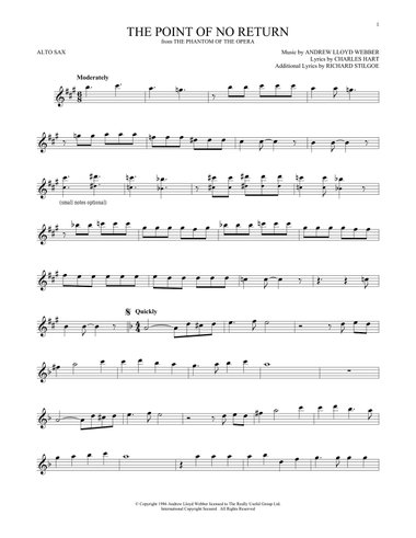 The Point Of No Return (from The Phantom Of The Opera)
