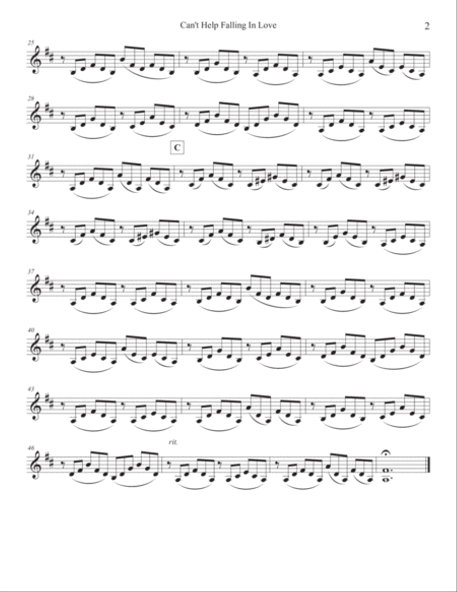 Can't Help Falling In Love Viola scores gallery preview page 4