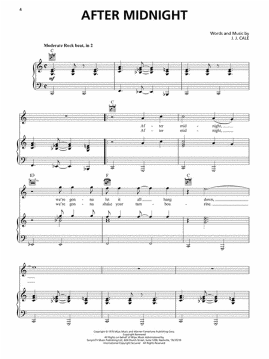 Eric Clapton Sheet Music Anthology Piano, Vocal, Guitar scores gallery preview page 5