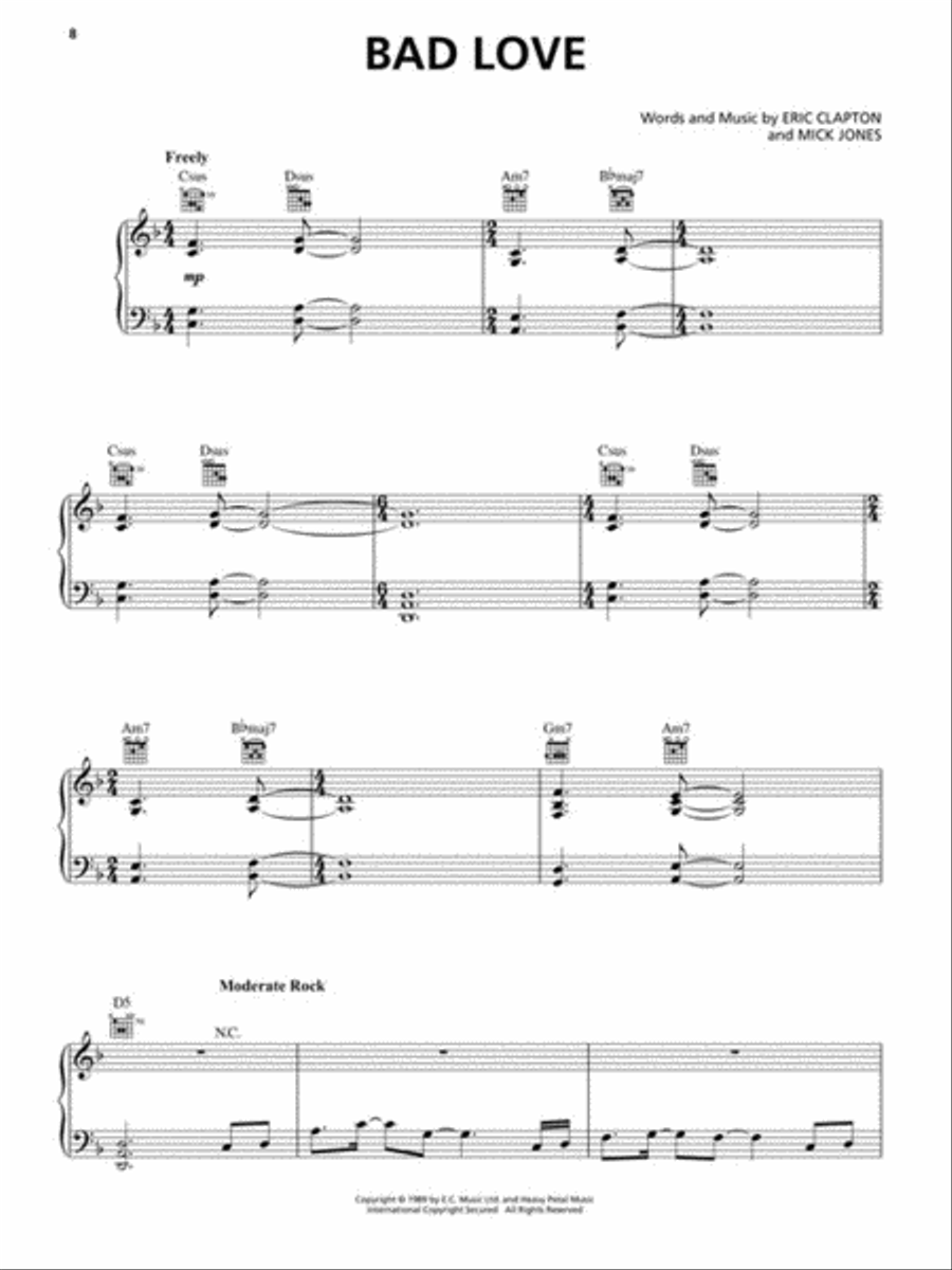 Eric Clapton Sheet Music Anthology Piano, Vocal, Guitar scores gallery preview page 6