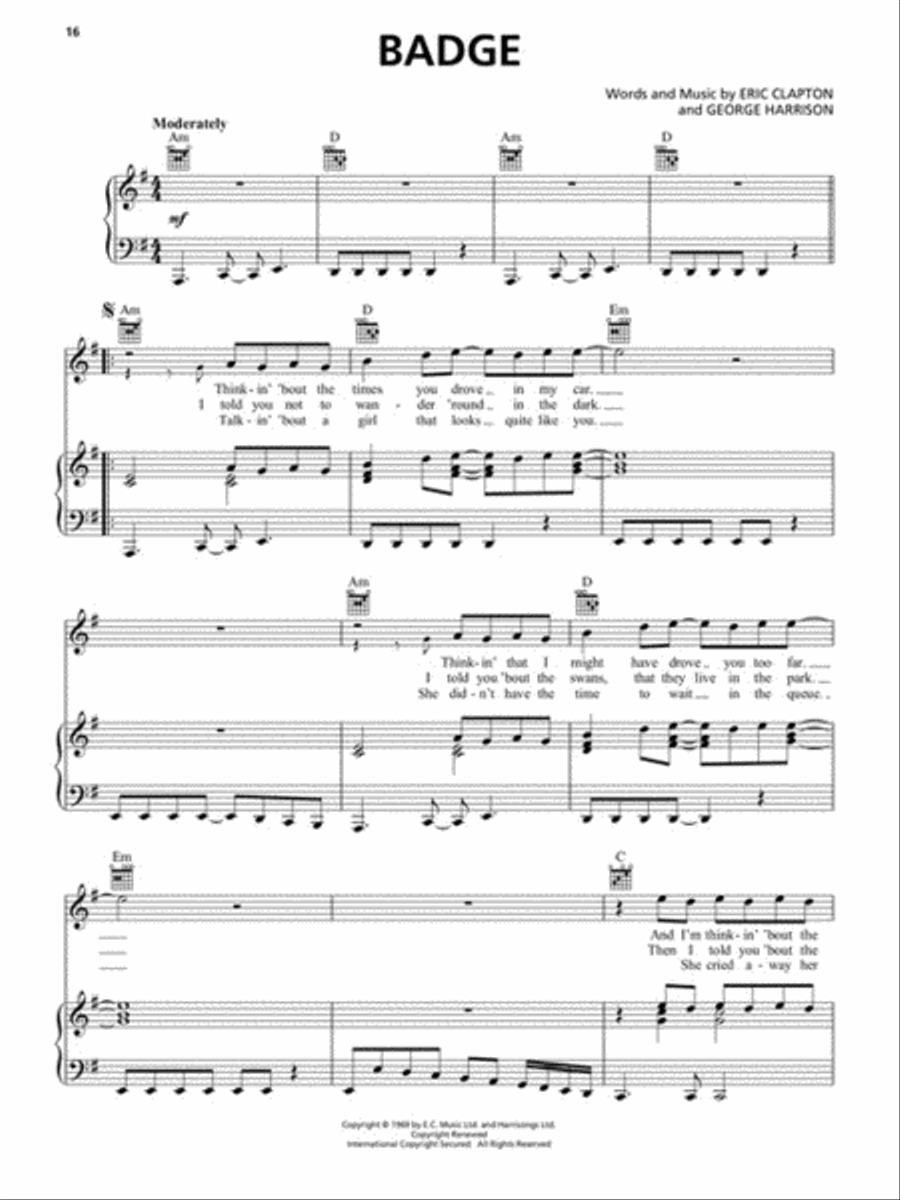 Eric Clapton Sheet Music Anthology Piano, Vocal, Guitar scores gallery preview page 7
