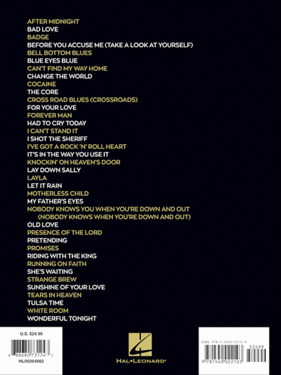 Eric Clapton Sheet Music Anthology Piano, Vocal, Guitar scores gallery preview page 8