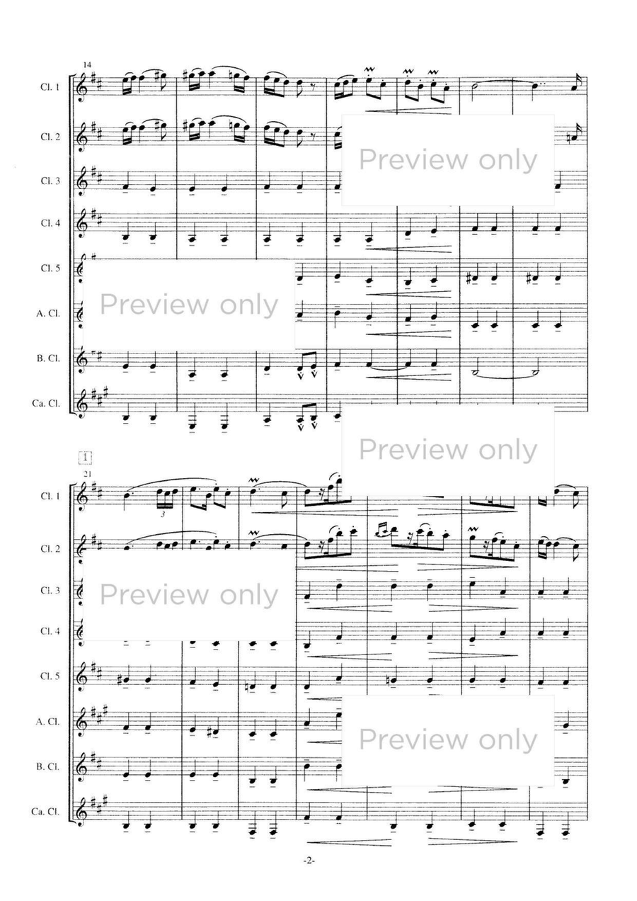 Romanian Folk Dances - Clarinet Octet Chamber Music scores gallery preview page 3