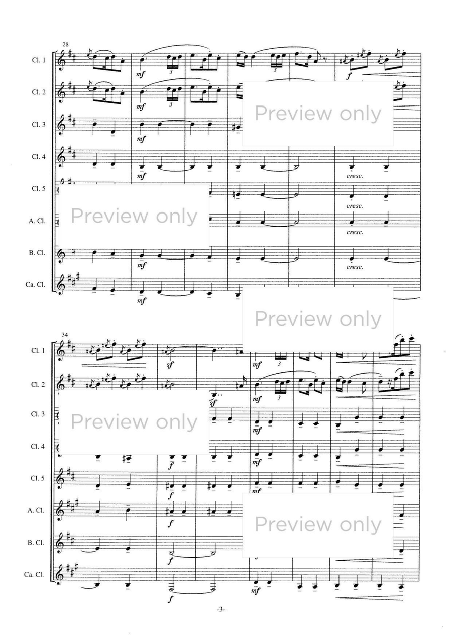 Romanian Folk Dances - Clarinet Octet Chamber Music scores gallery preview page 4