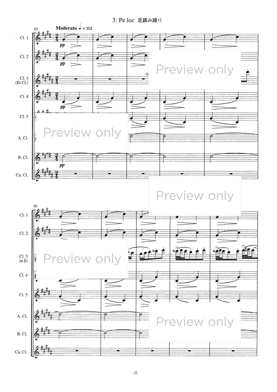 Romanian Folk Dances - Clarinet Octet Chamber Music scores gallery preview page 8
