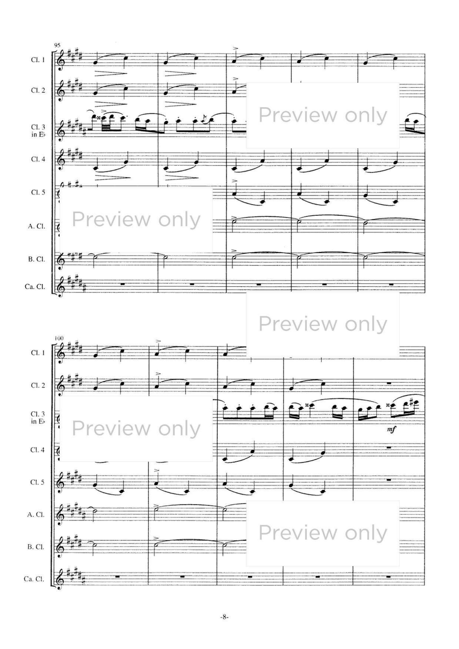 Romanian Folk Dances - Clarinet Octet Chamber Music scores gallery preview page 9
