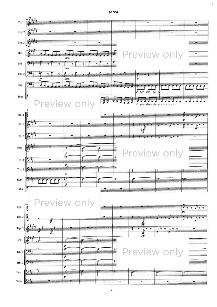 Danse - Brass Octet Danse - Brass Octet Euphonium scores gallery preview page 9