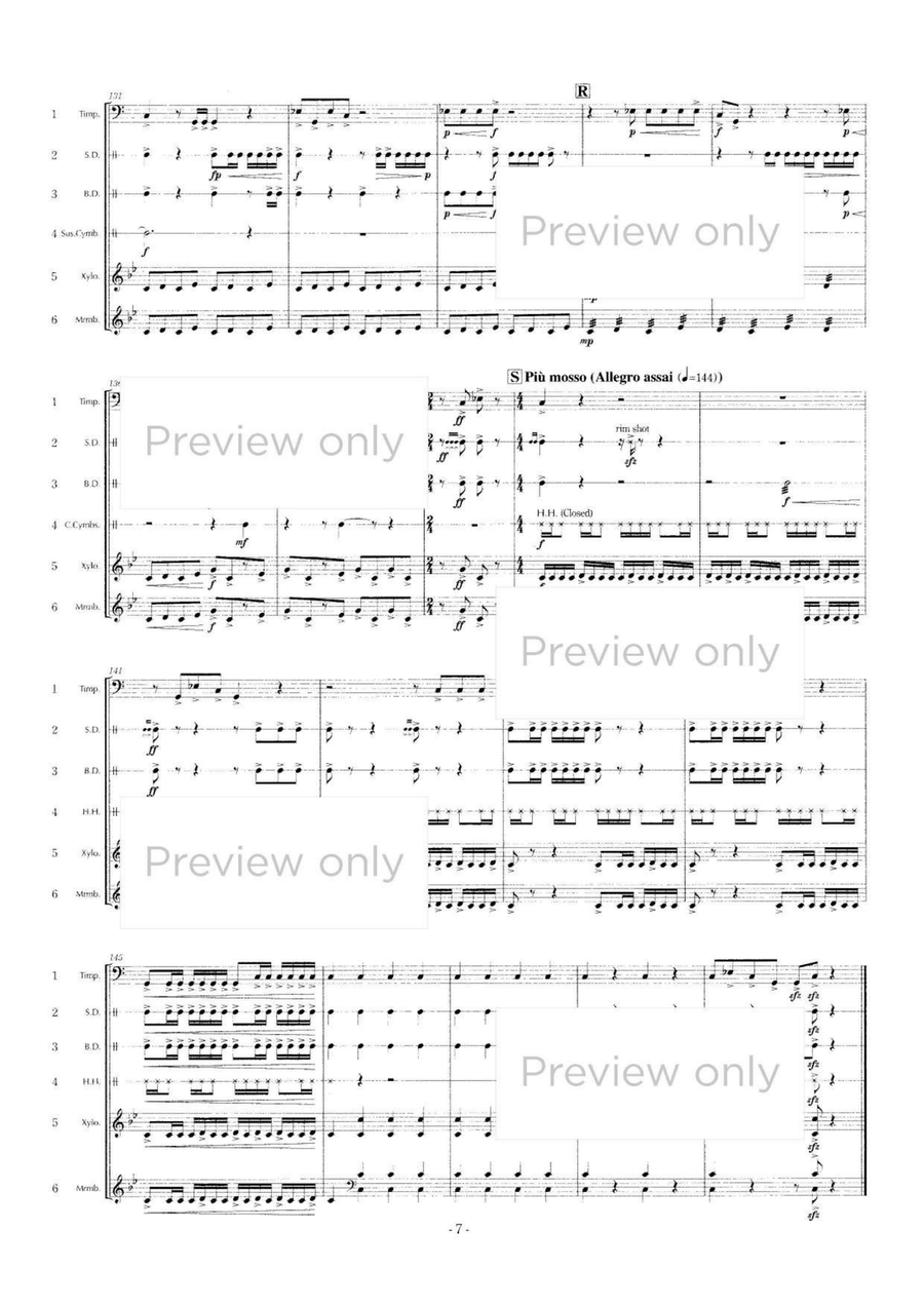 Flow at time - Percussion Sextet Chamber Music scores gallery preview page 8