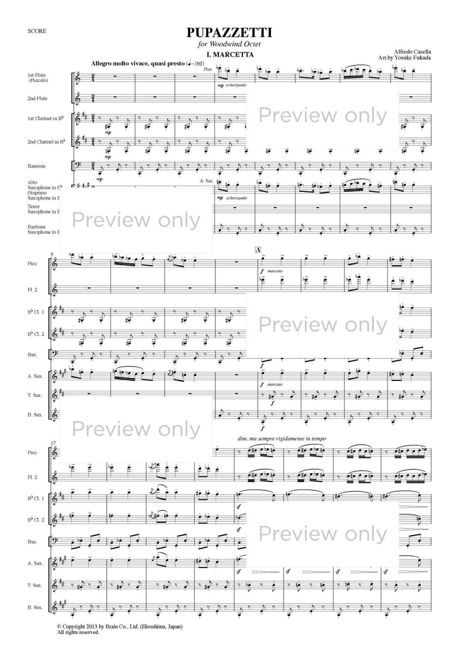 Pupazzetti - Woodwind Octet Chamber Music scores gallery preview page 2