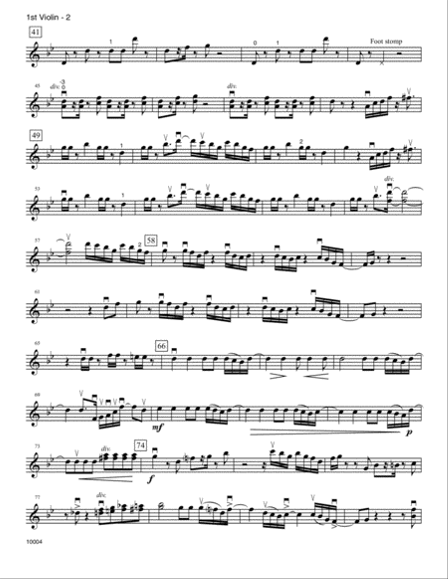 Downtown Funk - 1st Violin Violin scores gallery preview page 2
