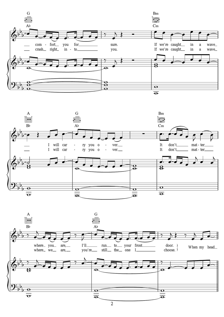 Ocean (featuring Khalid) Ocean (featuring Khalid) Piano, Vocal scores gallery preview page 2