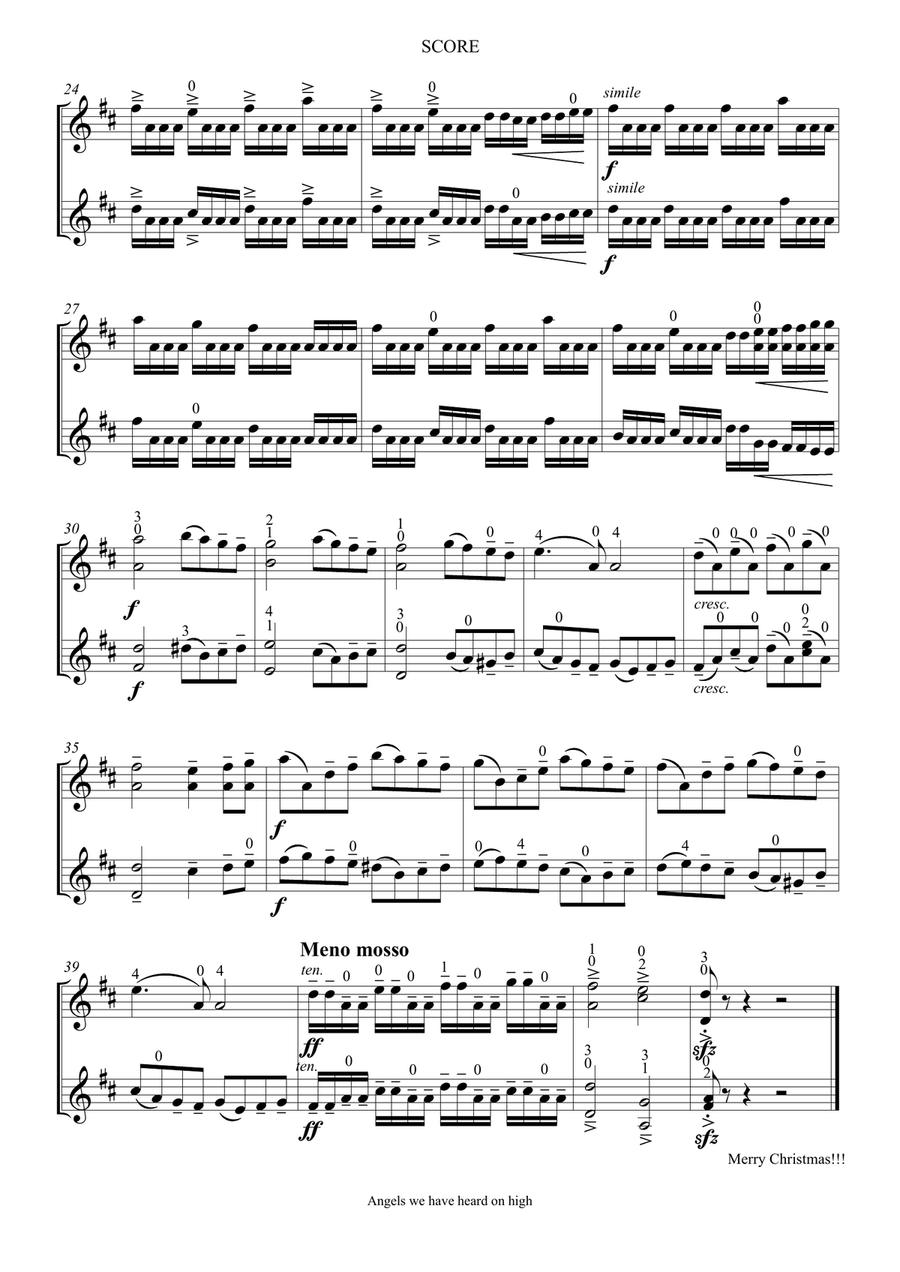 Christmas Carols for 2 Violins Vol.I Christmas Carols for 2 Violins Vol.I String Duet scores gallery preview page 3