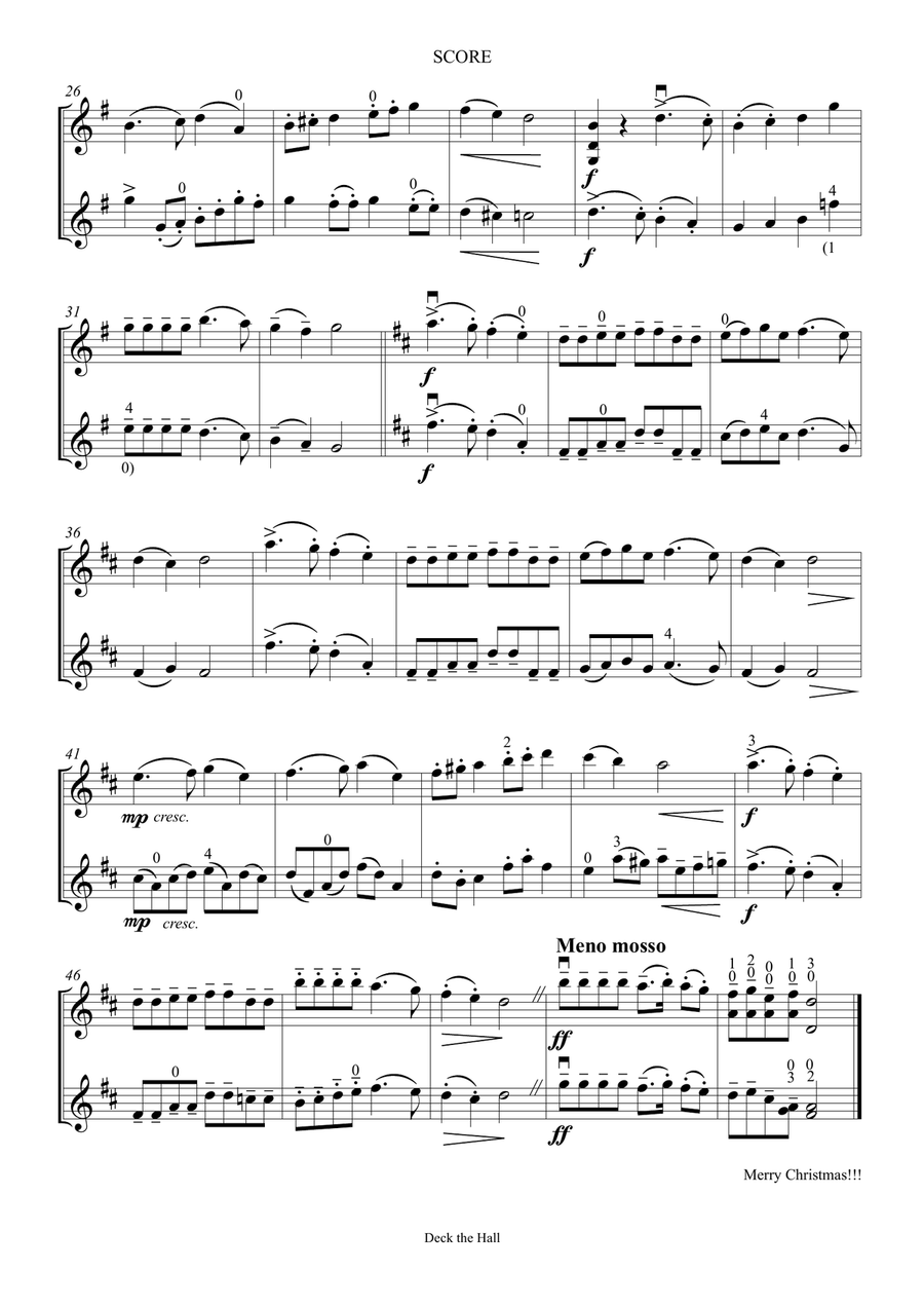 Christmas Carols for 2 Violins Vol.I Christmas Carols for 2 Violins Vol.I String Duet scores gallery preview page 5