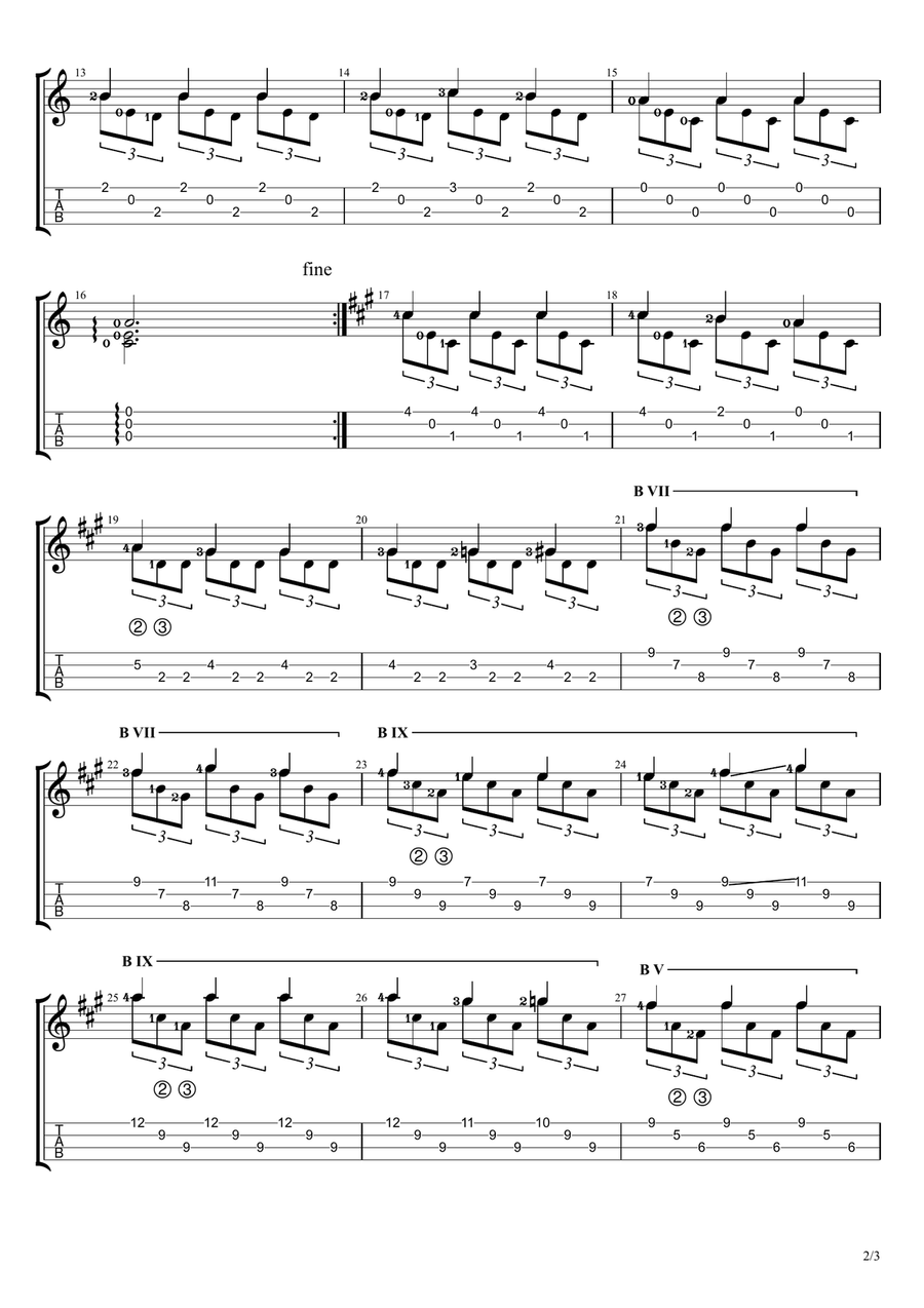 Romance De Amor (Solo Ukulele Tablature) Ukulele scores gallery preview page 2