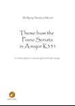Theme ﻿from Piano Sonata 11 guitar solo mini preview